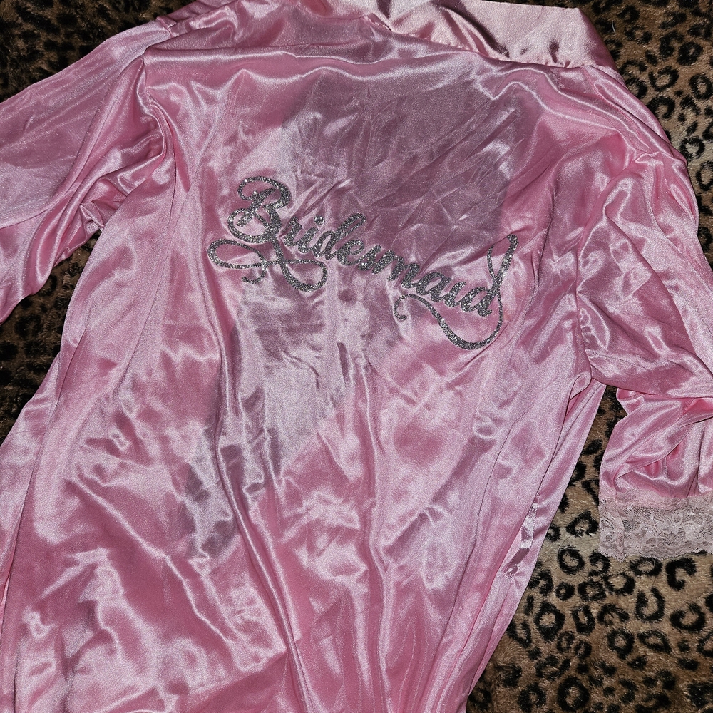 Bridesmaid Pink Satin Robe